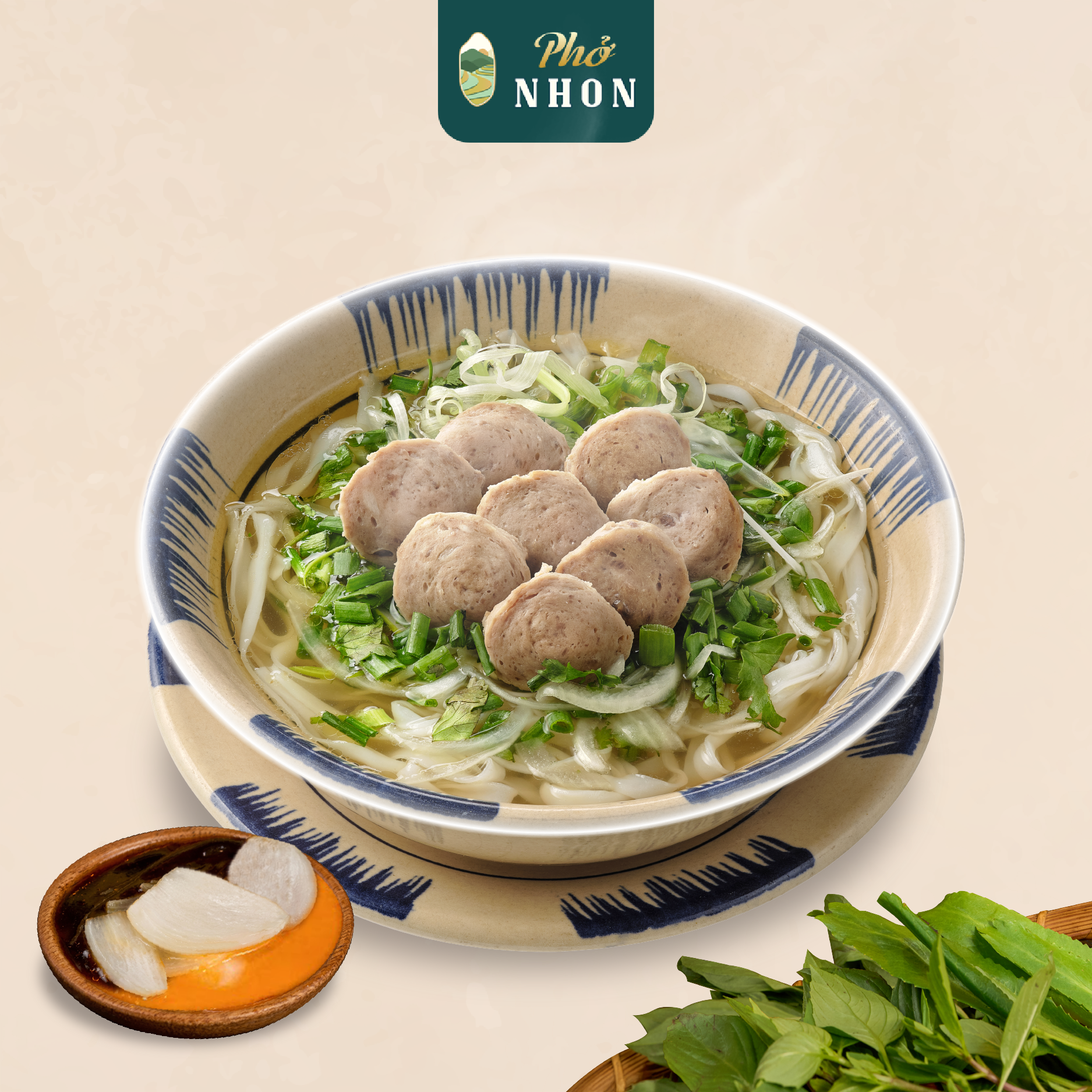 Phở bò viên không hương liệu